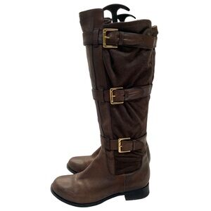 Cole Haan Air Avalon Triple Buckle Leather Equestrian Knee High Boot